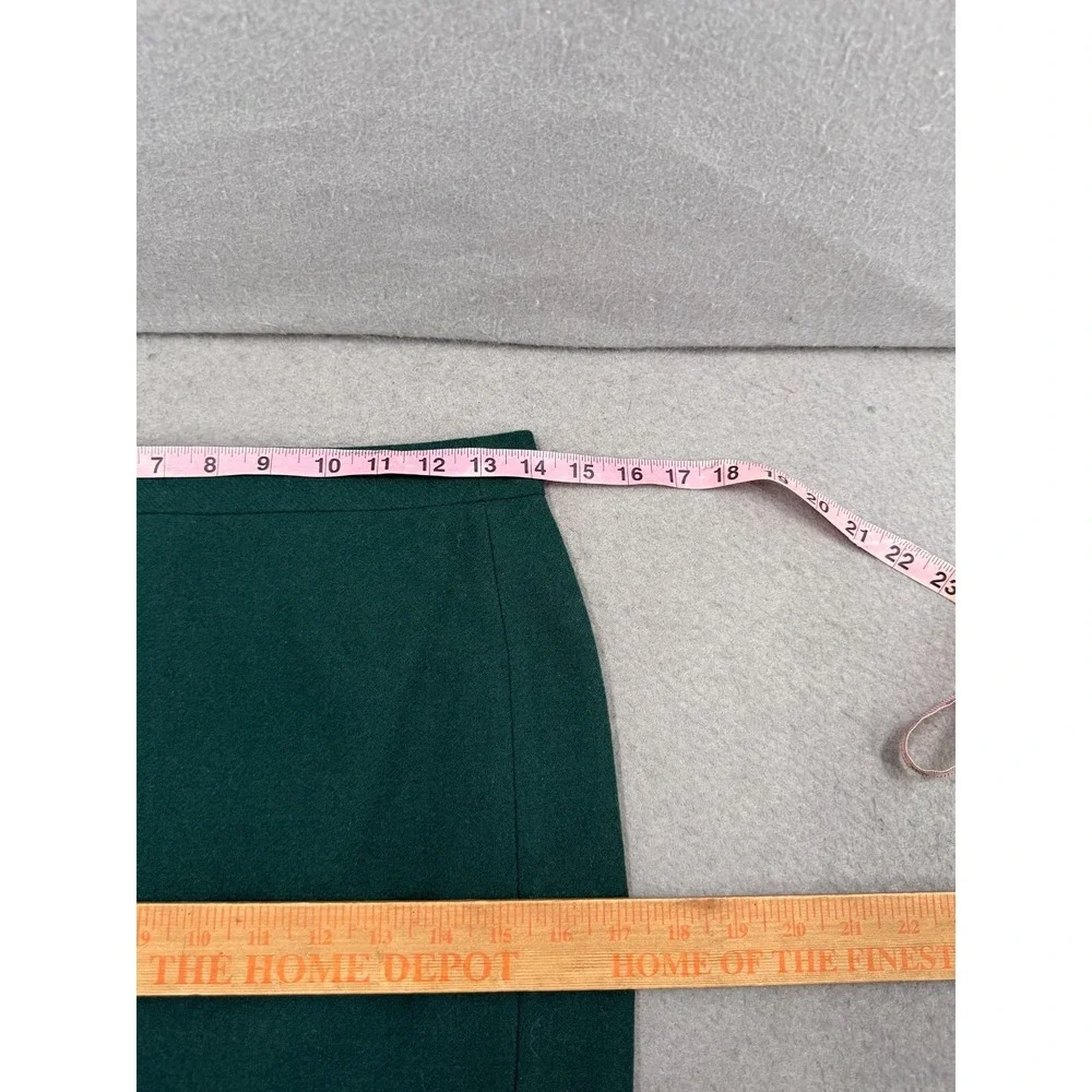 J. Crew Shirttail Mini Skirt Womens 00 Green Wool Blend Dark Academia Mod B0358